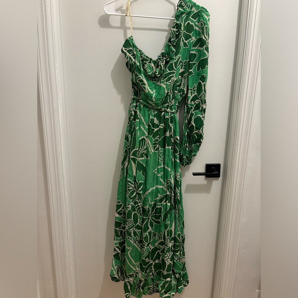 FARM Rio Printed One-Shoulder Ruffle Dress Size Medium - Picture 9 of 9